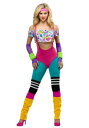Women's Work It Out 80's コスチューム レディース コスプレ 衣装 女性 仮装 女性用 イベント パーティ 学芸会 ギフト プレゼント