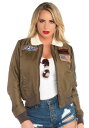 Top Gun 大人用 Bomber コスチューム Jacket レディース コスプレ 衣装 女性 仮装 女性用 イベント パーティ 学芸会 ギフト プレゼント