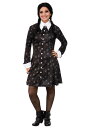 Addams Family Wednesday コスチューム for 大人用s | レディース コスプレ 衣装 大人 女性 仮装 可愛い セクシー カワイイ おしゃれ かわいい イベント 飾り おもしろ 宴会 オシャレ ハロウイン パーティ ギフト プレゼント