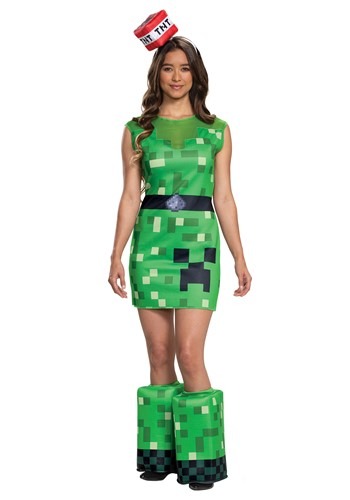 Minecraft Women's Creeper コスチューム レディース コスプレ 衣装 女性 仮装 女性用 イベント パーティ 学芸会 ギフト プレゼント