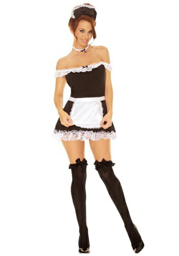 《本日全品 P2倍》セクシー French Maid コスチューム レディース コスプレ 衣装 女性 仮装 女性用 イベント パーティ 学芸会 ギフト プレゼント