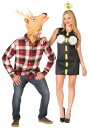 Deer in Headlights Couples コスチューム メンズ コスプレ 衣装 男性 仮装 男性用 イベント パーティ 学芸会 ギフト プレゼント(3)