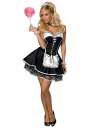 Womens Naughty Maid コスチューム レディース コスプレ 衣装 女性 仮装 女性用 イベント パーティ 学芸会 ギフト プレゼント(3)