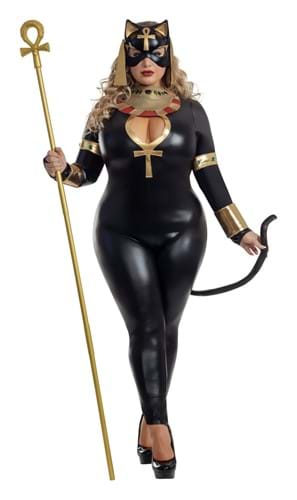 ＼20日 5%OFF & P2倍／大きいサイズ Egyptian キャットスーツ コスチューム for Women | レディース コスプレ 衣装 大人 女性 仮装 可愛い セクシー カワイイ おしゃれ かわいい イベント 飾り おもしろ 宴会 オシャレ ハロウイン パーティ ギフト プレゼント