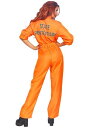 Women's Orange Prison Jumpsuit コスチューム レディース コスプレ 衣装 女性 仮装 女性用 イベント パーティ 学芸会 ギフト プレゼント 2