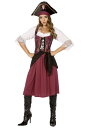 大きいサイズ Burgundy 海賊 パイレーツ Wench コスチューム レディース コスプレ 衣装 女性 仮装 女性用 イベント パーティ 学芸会 ギフト プレゼント(3)