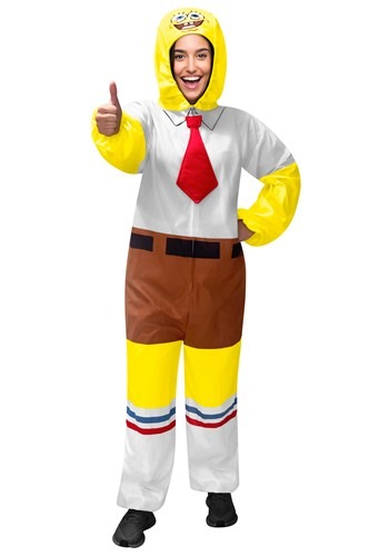 SpongeBob SquarePants Onesie for 大人用s レディース コスプレ 衣装 大人 女性 仮装 可愛い セクシー カワイイ おしゃれ かわいい イベント 飾り おもしろ 宴会 オシャレ ハロウイン パーティ ギフト プレゼント