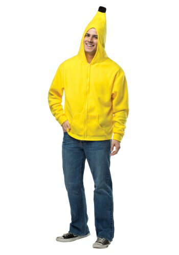 大きいサイズ 大人用 Banana コスチューム Hoodie メンズ コスプレ 衣装 男性 仮装 男性用 イベント パーティ 学芸会 クリスマス ギフト クリスマスギフト