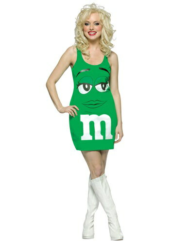 Womens Green M&M コスチューム レディース コスプレ 衣装 女性 仮装 女性用 イベント パーティ 学芸会 ギフト プレゼント