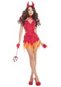 Women's Flaming Diva コスチューム レディース コスプレ 衣装 女性 仮装 女性用 イベント パーティ 学芸会 ギフト プレゼント