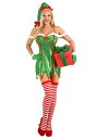 Women's セクシー Green Glitter Elf コスチューム レディース コスプレ 衣装 女性 仮装 女性用 イベント パーティ 学芸会 ギフト ...