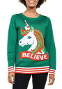 The Tipsy Elves Women's ユニコーン Ugly Christmas Sweater レディース コスプレ 衣装 女性 仮装 女性用 イベント パーティ 学芸会 ギフト プレゼント