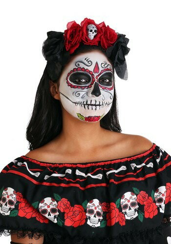 Day of the Dead Flower Headband ハロウィン コスプレ 衣装 仮装 小道具 おもしろい イベント パーティ ハロウィーン 学芸会 学園祭 学芸会 ショー お遊戯会 二次会 忘年会 新年会 歓迎会 送迎会 出し物 余興 誕生日 発表会