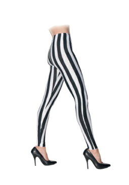 【全品P10倍】ブラック & ホワイト Striped Leggings ハロウィン コスプレ 衣装 仮装 小道具 おもしろい イベント パーティ ハロウィーン 学芸会 学園祭 学芸会 ショー お遊戯会 二次会 忘年会 新年会 歓迎会 送迎会 出し物 余興 誕生日 発表会 バレンタイン ホワイトデー