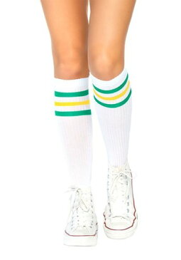 Green and Yellow Striped Athletic Socks for Women ハロウィン コスプレ 衣装 仮装 小道具 おもしろい イベント パーティ ハロウィーン 学芸会 学園祭 学芸会 ショー お遊戯会 二次会 忘年会 新年会 歓迎会 送迎会 出し物 余興 誕生日 発表会 バレンタイン ホワイトデー