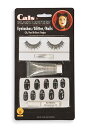 Cat Eyelashes / Nails / Glitter Kit ハロウィン コスプレ 衣装 仮装 小道具 おもしろい イベント パーティ ハロウィーン 学芸会 学園祭 学芸会 ショー お遊戯会 二次会 忘年会 新年会 歓迎会 送迎会 出し物 余興 誕生日 発表会