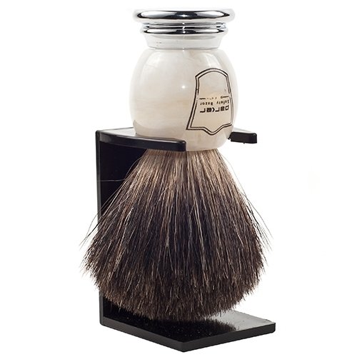 【レビュー特典あり】parker パーカー シェービングブラシ 黒アナグマ毛 専用 スタンド付き | シェービング ボディ 髭剃り ひげ剃り 泡立て ブラシ ひげ ヒゲ 泡立てブラシ 女性 レディース 旅行 カミソリ 散髪 男性 MIBB ギフト プレゼント