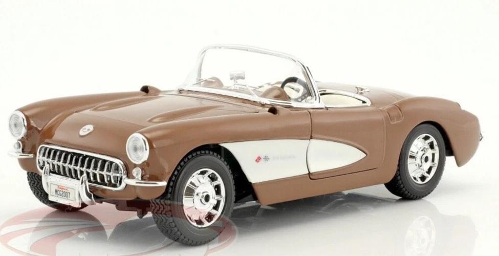 Maisto マイスト 1957 Chevy シボレー Corvette - bronze 1/18 スケール | ダイキャストカー ダイキャスト 車のおもちゃ 車 おもちゃ コレクション ミニチュア ダイカスト モデルカー ミニカー アメ車 ギフト プレゼント