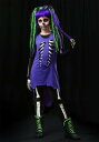 チャイルド Purple & Green Skeleton 女の子 コスチューム クリスマス ハロウィン 子ども コスプレ 衣装 仮装 こども イベント 子ども パーティ ハロウィーン 学芸会