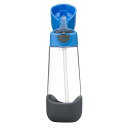 b.box 600mL Tritan Drink Bottle トライタンドリンクボトル 600ml プラスチック製水筒 ワンプッシュ開閉 キャリーハンドル付き ストロー付き 手にフィットする三角形デザイン 食洗機対応 BPAフリー 子供用 通園通学用(3)