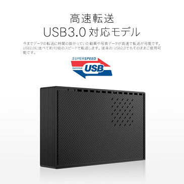 外付けハードディスク 3TB テレビ録画 Windows10 対応 外付け ハードディスク HDD USB3.0 MARSHAL MAL33000EX3-BK