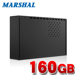 ★4/24 20時～ 全品ポイント5倍★ 外付けハードディスク 外付けHDD 160GB テレビ録画対応 Windows10 USB3.0 外付け HDD MARSHAL MAL3160EX3-BK