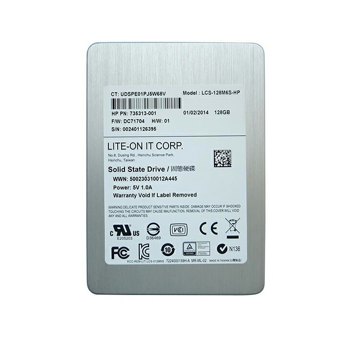 ★6/4 20時から全品ポイント+5倍★ SSD 中古 128GB 2.5インチ SATA LiteOn ライトン Solid State Drive LCS-128M6S-HPのサムネイル