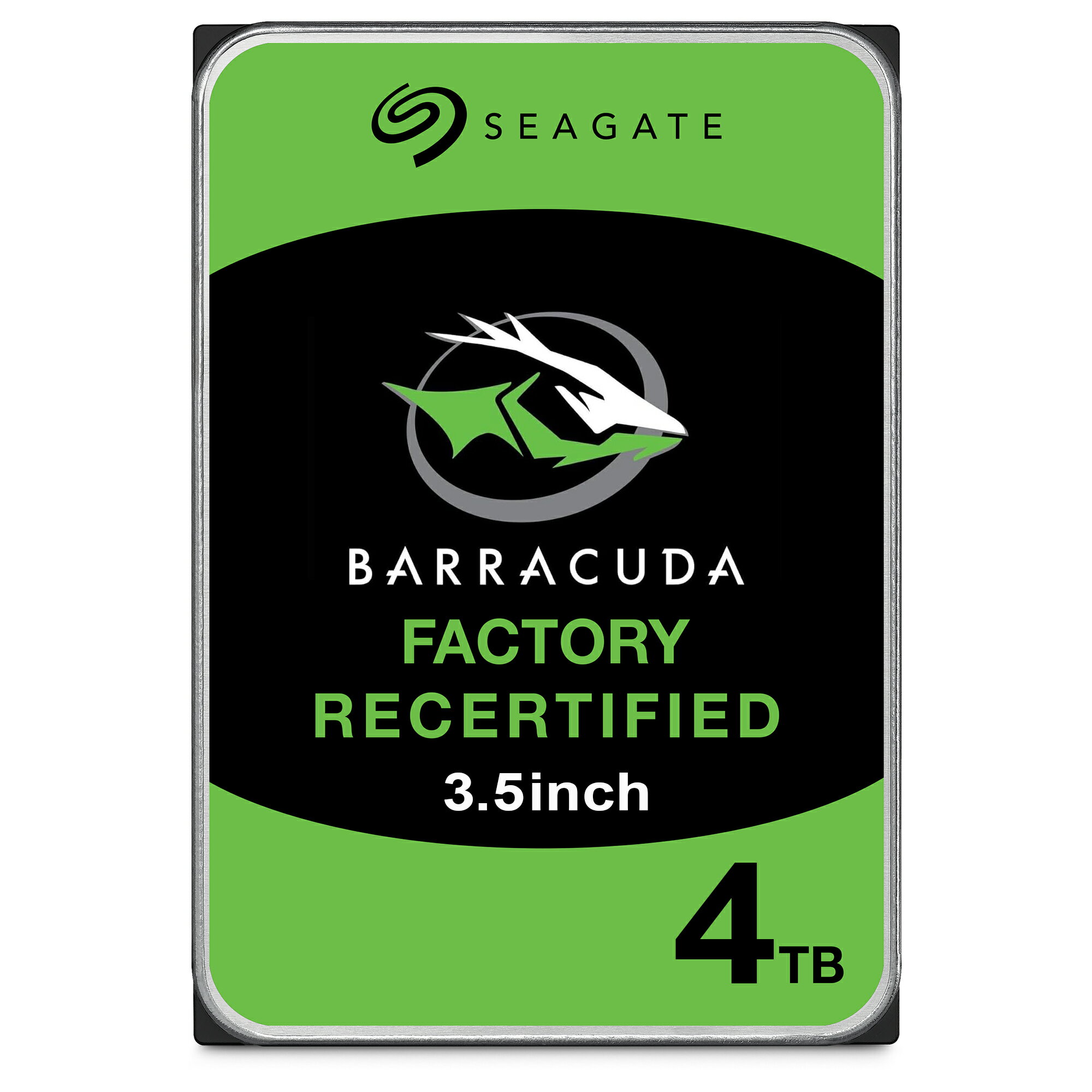 HDD 3.5インチ 4TB SEAGATE BarraCuda ST4000DM004 256MB 5400rpm SATA 6 Gbit/s 内蔵ハードディスク メーカーリファービッシュ【整備済み品】