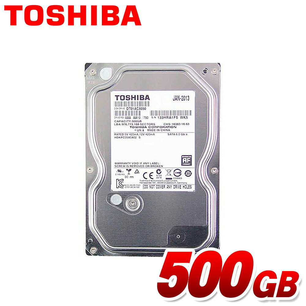  Toshiba ¢hdd 3.5 500GB SATA 32MB 7200rpm DT01ACA050¢ ϡɥǥ ʥХ륯 1ǯݾ 512e