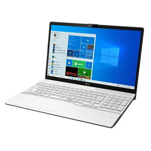 富士通 ノートパソコン Office付き 新品 同様 Windows10 15.6インチ SSD 256GB 4GBメモリ AMD Athlon HD DVD-RW Webカメラ WPS Office搭載 FMV FUJITSU LIFEBOOK AH42/F1 FMVA42F1W 訳あり