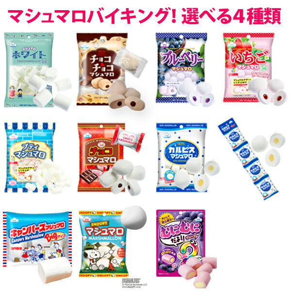 【送料無料】マシュマロバイキング〜選べるバラエティセット★【同梱不可】 ホワイトマシュマロ、チョコマシュマロ、むにむにだよ、カルピスなど