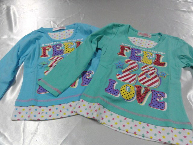 Sun Memory FEEL 28 LOVE スター ロングスリーブ Tシャツ 110cm120cm130cm激安