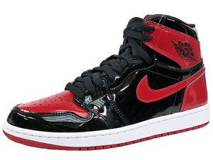 NIKE AIR JORDAN 1 RETRO HIGH OG "PATENT BRED" ナイキ エア ジョーダン 1 レトロ ハイ パテント ブレッド BLACK/WHITE/VARSITY RED 黒赤 赤黒