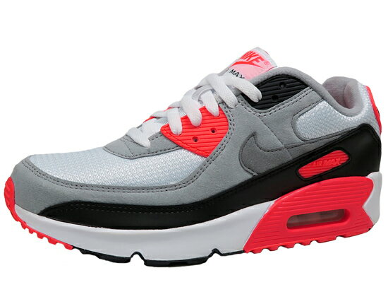 NIKE AIR MAX 90 QS GS ナイキ エア マックス 90 インフラレッド WHITE/BLACK-COOL GREY-RADIANT RED キッズモデル 女性 レディースモデル
