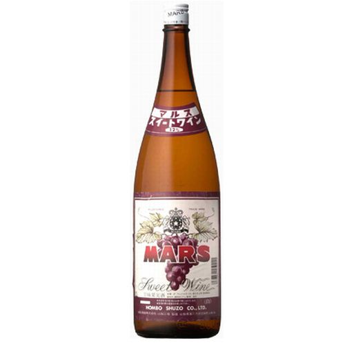 甘味ワイン マルススイートワイン 白 1800ml 12％ [ 本坊酒造 マルス山梨ワイナリー /甘味果実酒 白ワイン 極甘口 / 一升瓶 ]