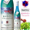 【完売御礼/来年までお待ちください】夏のワイン マスカット&ライチ 白ワイン[2023] 500ml 7％ [ 本坊酒造 マルス山梨ワイナリー / 白ワイン 微発泡 やや甘口 / マスカット / ライチ / 季節のワイン ]