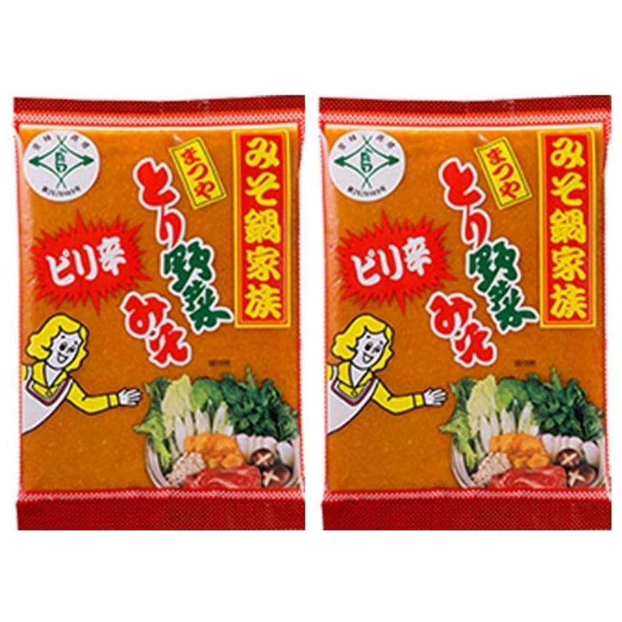 まつや ピリ辛 とり野菜みそ 松屋 とり野菜 味噌 鍋の素 鍋スープ 200g 2袋 鍋 味噌鍋 石川 名物 鶏だし 冬 調味料のサムネイル