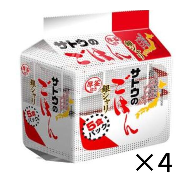 サトウ食品 サトウのごはん 銀シャリ 200g 5食パック 4個セット