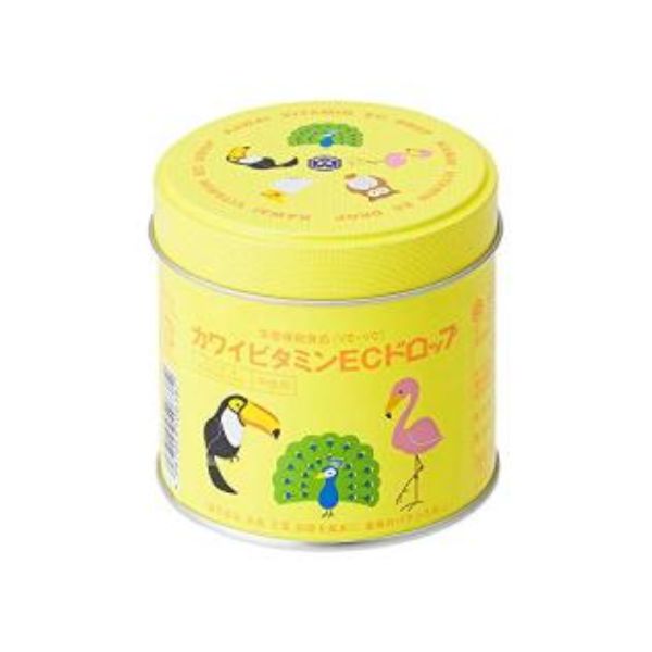 カワイ ビタミンECドロップ 肝油ドロップ 河合 180粒 黄 送料無料 栄養機能食品（V.E・V.C）カワイビタミンECドロップのサムネイル