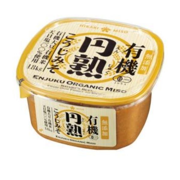 ひかり味噌 円熟こうじみそ 有機 無添加 コストコ HIKARI MISO 1.8kg 1個 COSTCO 天日塩 有機JAS認証 オーガニック mart-in-10018474 MART-IN 楽天市場店 パッケージ画像