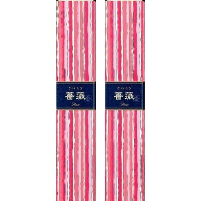 日本香堂 お香 スティック型 かゆらぎ 薔薇 40本入 2箱 香立付 送料無料