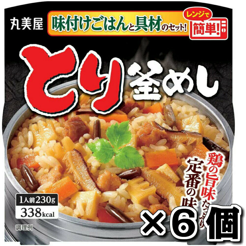 丸美屋 レンジで簡単 ごはんと具材とり釜めし　味付けごはん付き×6個