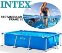 プール 大型プール フレームプール プール ビニールプール INTEX 約300×200×75cm インテックス 大型 長方形 水あそび レジャープール 家庭用...