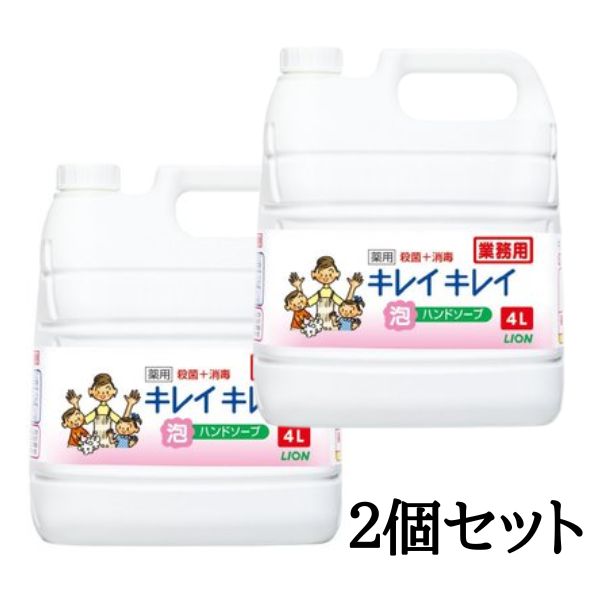 キレイキレイ 泡 詰め替え 4リットル 2個 薬用 ハンドソープ シトラスフルーティ の香り 詰替え 詰替 詰め替え用 業務用 大型 殺菌＋消毒 ライオン キレイ キレイ 送料無料