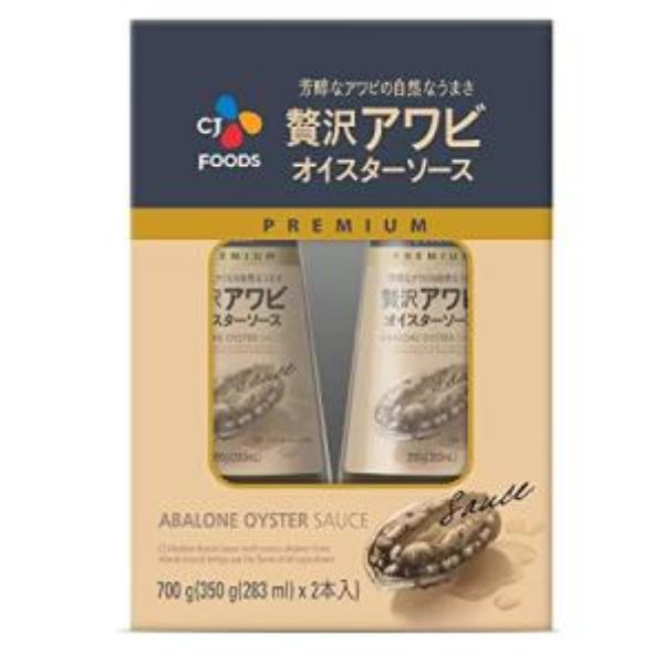 CJ FOODS 贅沢アワビ オイスターソース 350g×2本入 あわび エキス かき 海鮮 炒め物 スープ チャーハン 野菜炒め 韓国 中華料理 調味料 700g コストコ