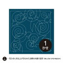 刺し子 オリムパス刺し子花ふきん 布パックH-238(藍) 納涼きんぎょ
