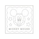 刺し子 オリムパスディズニーキャラクター 花ふきん布パック花ふきん66(白) ミッキーマウス