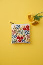 Wild Garden VIBRANT COLORS ワイルドガーデン ビブラントカラーズ SQUARE POUCH スクエアポーチ マスタード 戸塚刺しゅう ...