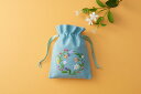 フラワーガーデン レトロフラワー Flower garden retro flower 巾着 pouch 手づくりキット 戸塚刺しゅう No.203 刺しゅう ...