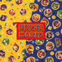 スーパーマリオ『コインラッシュ!』マリオ 生地【30cm以上10cm単位】約110cm幅 綿100% オックス 日本製 キャラクター 人気 ゲーム 男の子 女の...